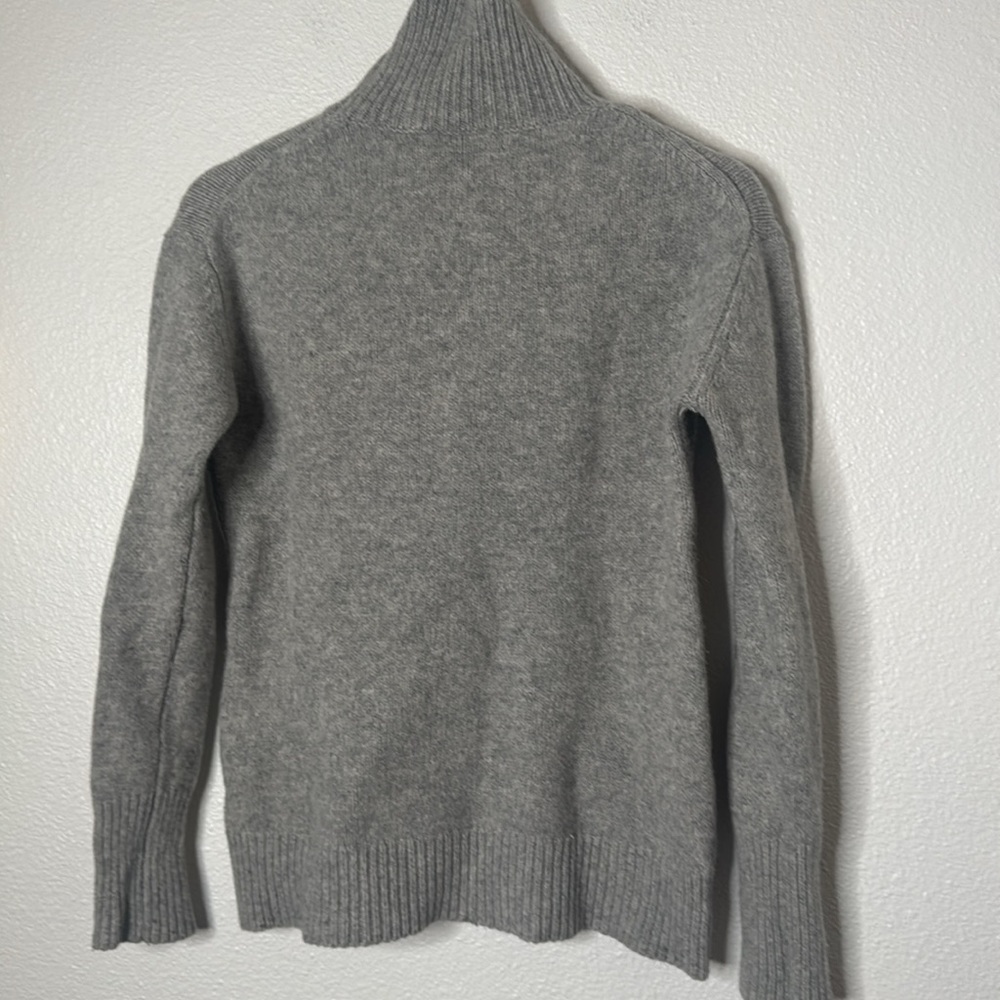 Seed 100% Merino Wool Pull Over Turtleneck Sweater Womens XXS Grey Quiet Luxury - Picture 7 of 7